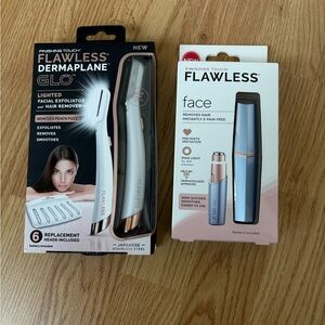 Finishing Touch Flawless Dermaplane Glo Facial Exfoliator and Flawless Face